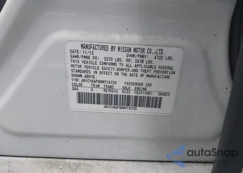 2013 Infiniti G37 Journey from USA, damaged, VIN JN1CV6AP9DM716720